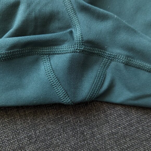High Rise Dark Teal Green Girlfriend Collective Athletic Leggings - Picture 9 of 9